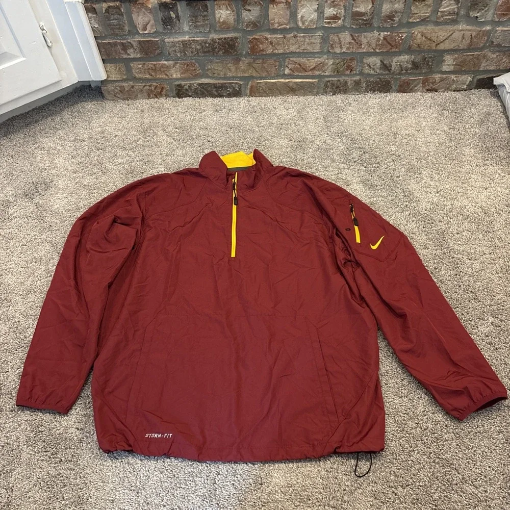 Nike Storm-Fit 1/4 Zip Windbreaker Pullover Jacket Mens Med Red Florida State?